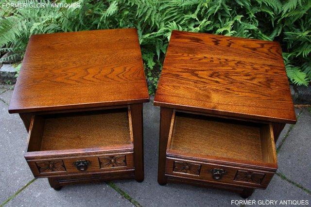 Image 47 of OLD CHARM LIGHT OAK BEDSIDE LAMP TABLES CHESTS OF DRAWERS
