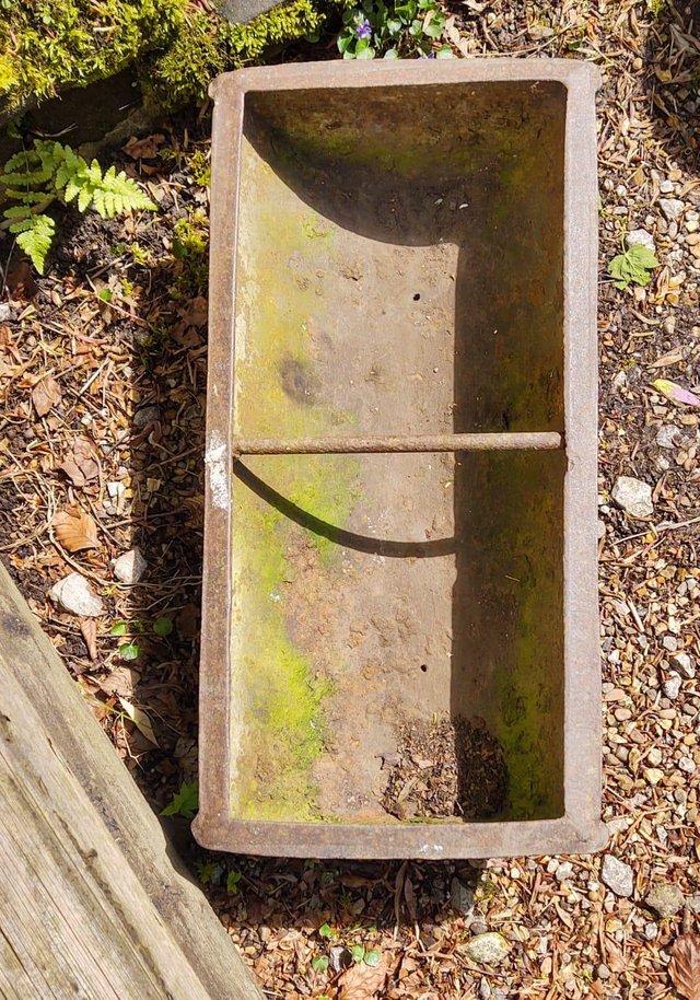 Preview of the first image of Antique/Vintage Cast Iron Feeding Trough Planter.