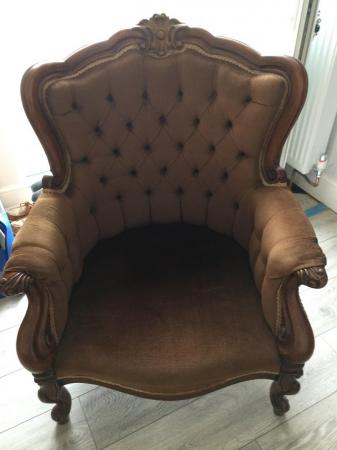 Image 1 of RegencyDeep buttoned armchair