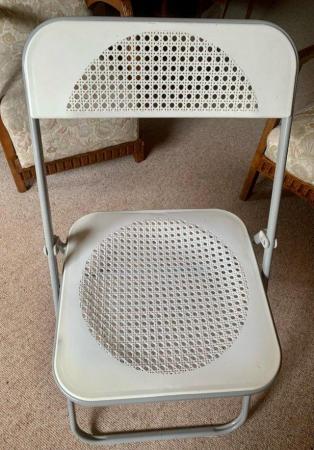 Image 3 of Modern folding white and grey chair