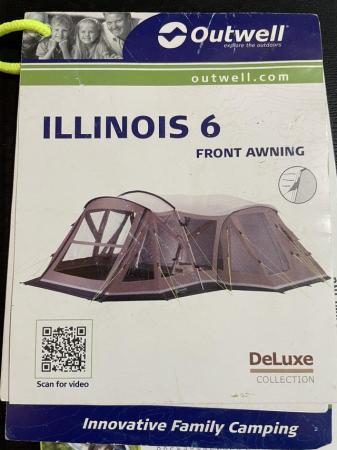 Image 6 of OUTWELL ILLINOIS 6 TENT AND FRONT AWNING