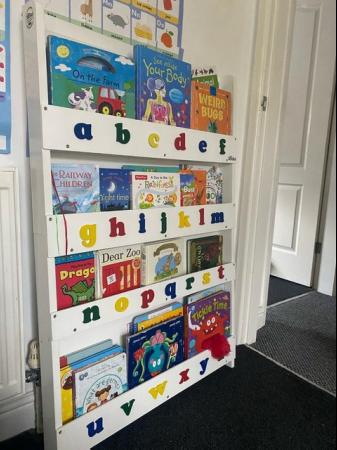 Image 3 of Tidy Books® Kids Bookcase, Wooden ABC Bookcase