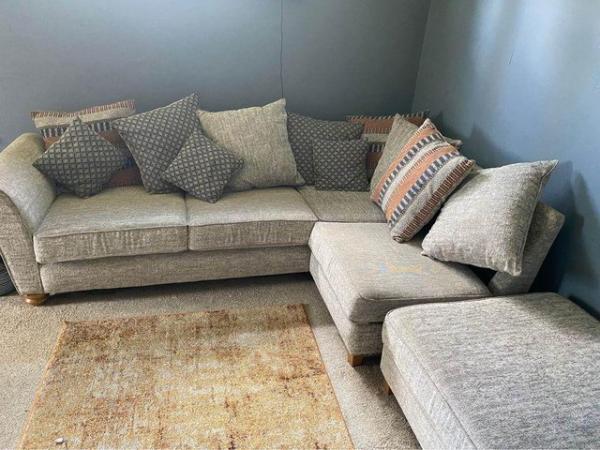 Image 1 of Beautiful Araura corner chaise scatterback sofa