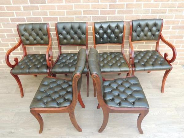Image 12 of 6 Beresford and Hicks Chesterfield Chairs (UK Delivery)