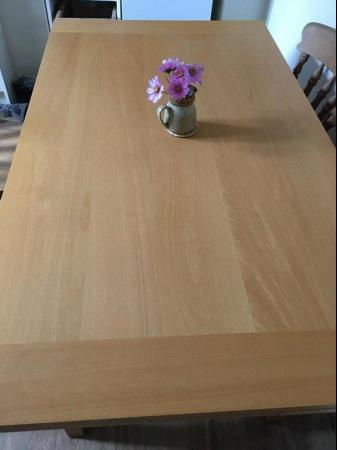 Image 2 of Extending Ikea solid wood dining table
