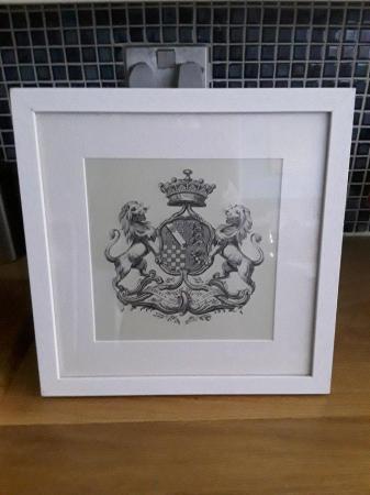 Image 2 of Framed 2 Lions Shield Picture