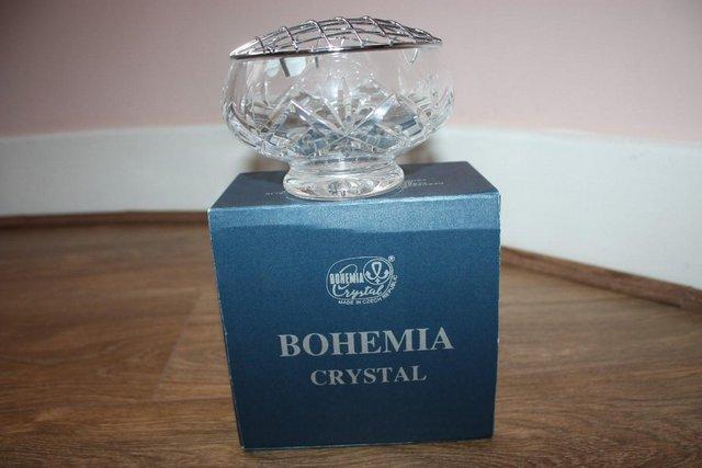 Preview of the first image of * BRAND NEW" Bohemia Crystal Glass Rose Bowl.