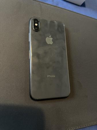 Image 3 of Black iPhone X and power adapter
