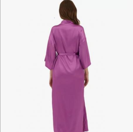 Image 3 of Diarylook Long Dressing Gowns for Women Satin Dressing Gown