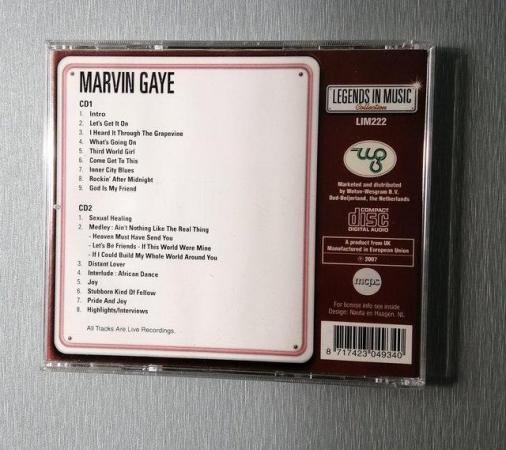 Image 2 of Marvin Gaye 2 fisc album of live recordings.  17 tracks.
