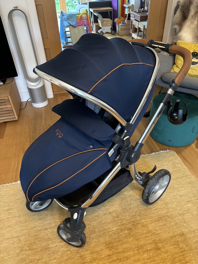 Preview of the first image of EGG Travel System with stroller, bassinet and accessories.