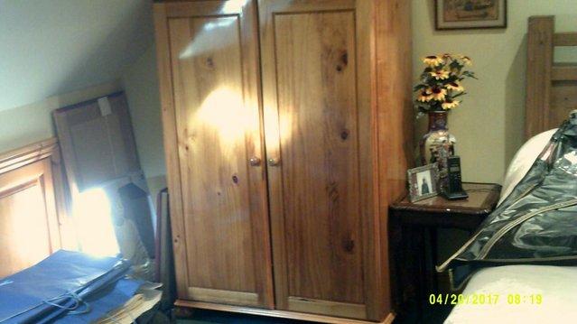 Image 2 of Pine Wardrobe. Size H 52 W 34 D 20 inch. Price £150