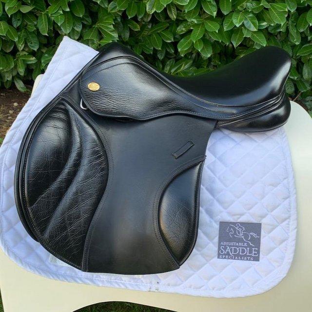 Preview of the first image of Kent and masters 16.5 inch pony jump saddle.