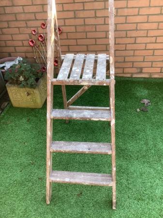 Image 2 of Wooden Step Ladder Old Style