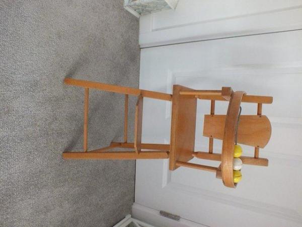 Image 2 of Vintage Dolls Wooden High Chair