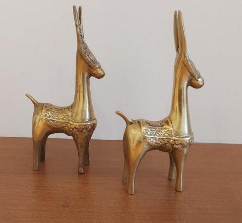 Image 2 of Vintage Brass Donkey x 2......