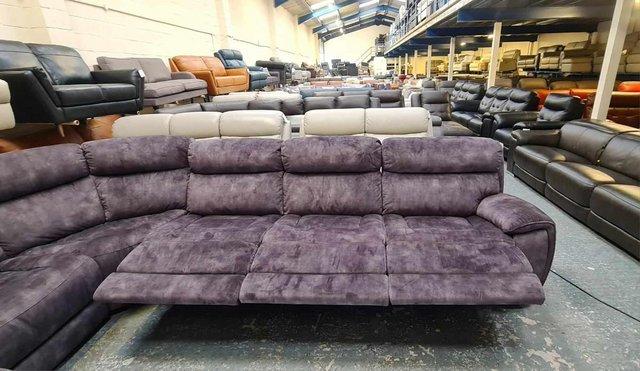 Image 10 of Radley Decent charcoal fabric electric recliner corner sofa