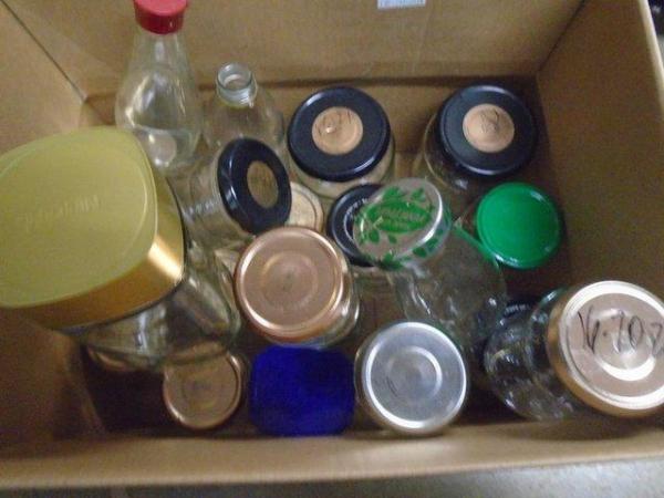Image 1 of Empties assorted jam jars pots & egg boxes