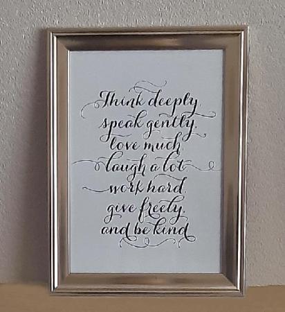 Image 1 of Beautiful Rose Gold Framed Quote Picture   BX39