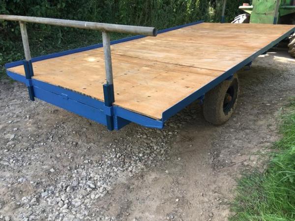 Image 1 of Flatbed Bale Trailer for Tractor Smallholding Harvest Hay