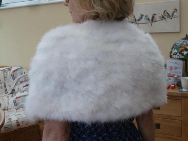 Image 3 of Shoulder Capes for bride and bridesmaid in white