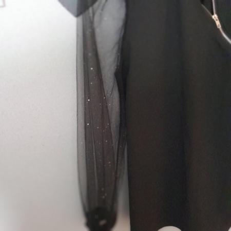 Image 2 of Tulle shirt asymmetric zipper size Large