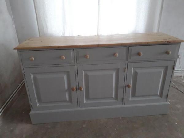 Image 2 of Large solid pine sideboard