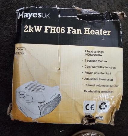Image 2 of 2kw fan heater electric adjustable thermostat  new