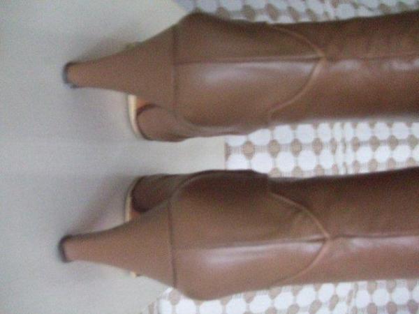 Image 1 of Italian Soft Nappa Leather Tan Boots-UK 3.5-Ottorina Bossi