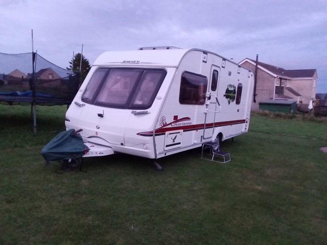 Preview of the first image of swift charisma 550 4 berth caravan.