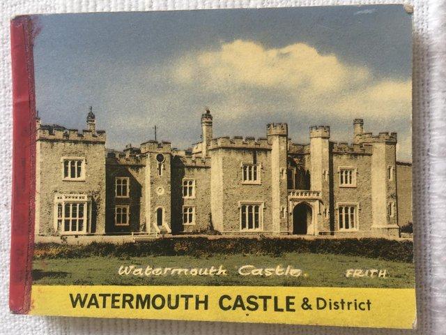Preview of the first image of Vintage 1960's Frith, Watermouth Castle mini postcard book..