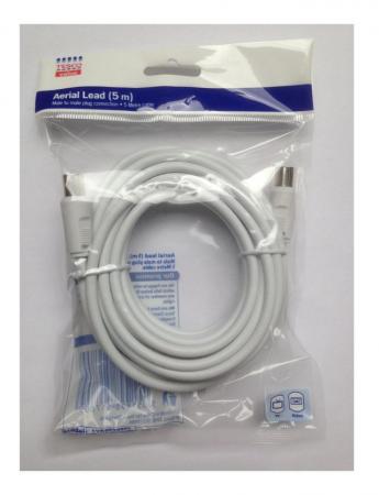 Image 1 of 64 x 5m lg Co-Axial TV, DVD, VCR, FREEVIEW Cable Fly-Leads