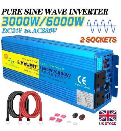 Image 1 of 24V 230V 240V Pure Sine Wave Power Inverter 3000W  6000W
