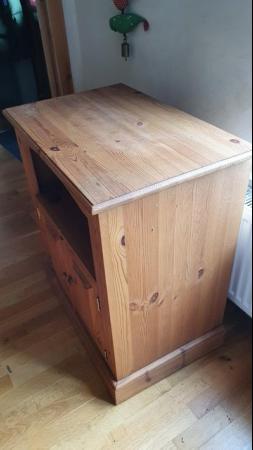 Image 4 of Solid pine tv unit with cupboard