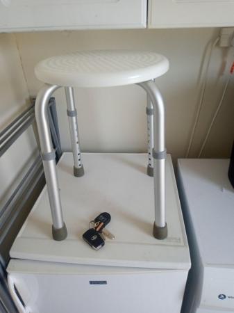 Image 1 of shower stool adjustable legs