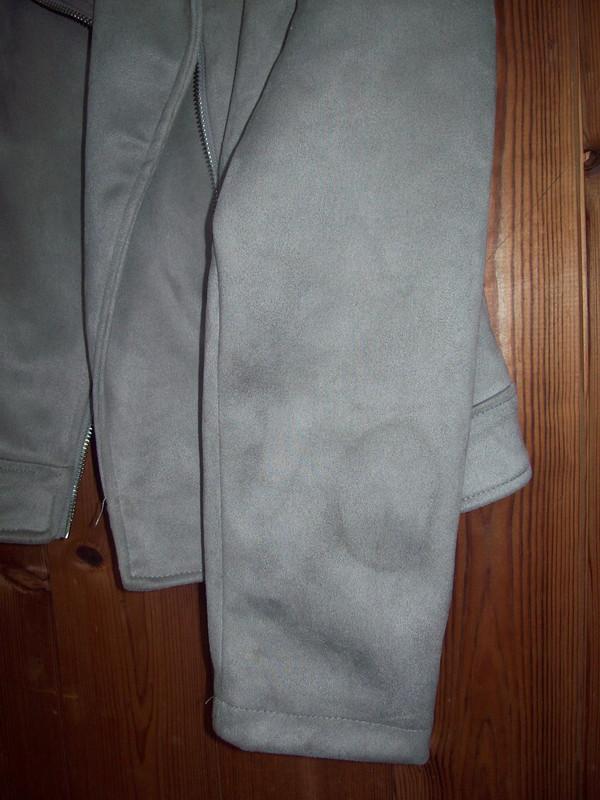 Preview of the first image of New Look GIRLS LADIES WOMENS Grey Velvet Suede effect Jacket.
