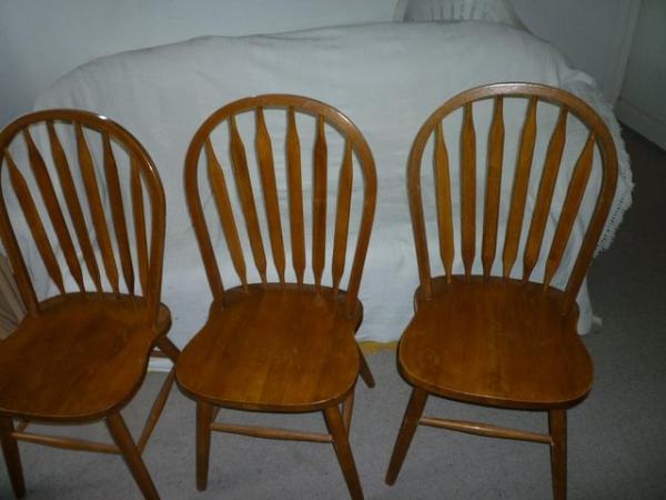 Image 2 of Natural wood Dining chairs