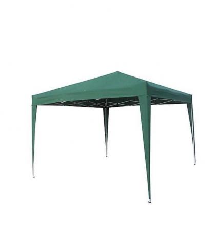 Image 2 of Green gazebo with two sides and one window side
