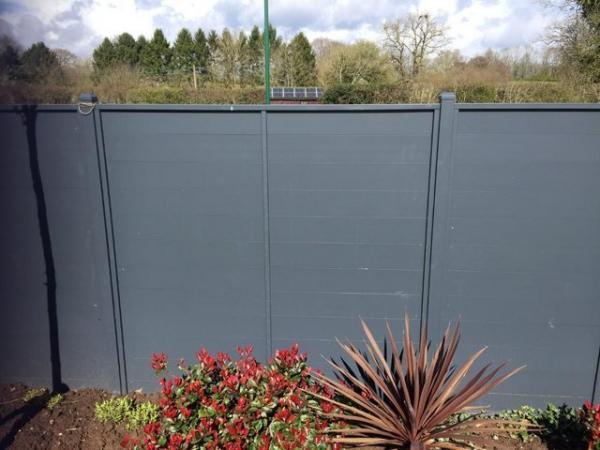 Image 3 of Aluminium Fence panel in grey