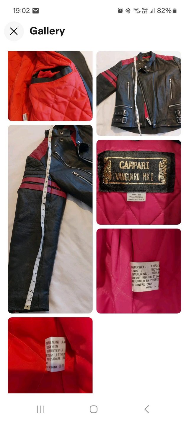 Preview of the first image of Vintage Campari vanguard mk1 motorbike jacket.