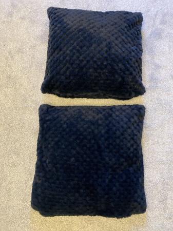 Image 1 of Pair of dark blue cushions