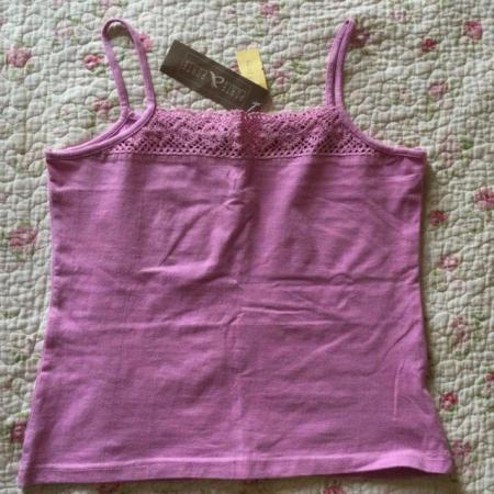 Image 1 of 8-10 Pink BNWT PORTE A PORTE Pink Strappy Top