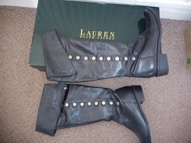 Preview of the first image of Ralph Lauren knee high boots as new.