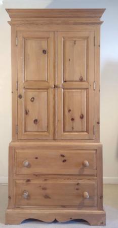 Image 1 of Solid Heavy Weight Pine Single Wardrobe