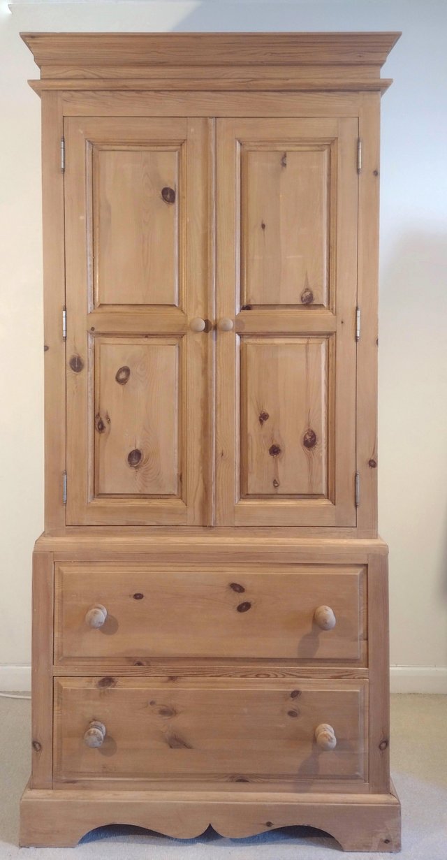 Preview of the first image of Solid Heavy Weight Pine Single Wardrobe.