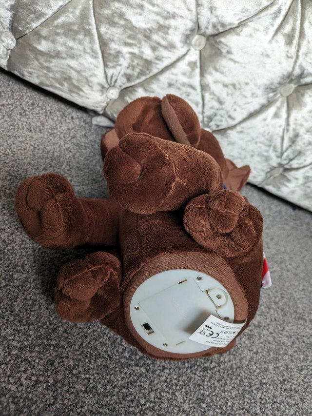 Preview of the first image of Brown Bulldog Plush Toy British Flag.