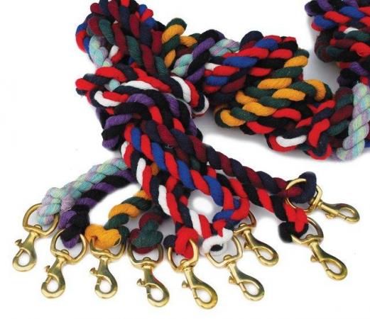 Image 1 of NEW PACKS OF 5 TWIN COLOURED LEAD ROPES FOR £9.