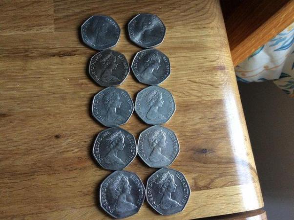 Image 1 of 50p coins. Various years. £1 each.