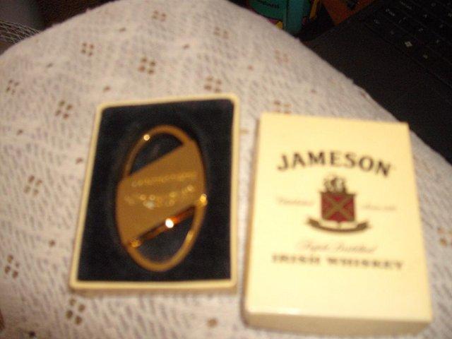 Preview of the first image of Jameson Irish Whiskey Brass Key Ring (boxed).