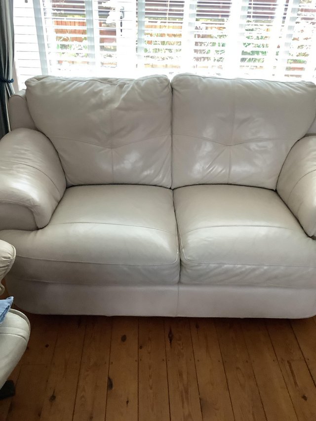 Preview of the first image of Free to collecter 2 seater leather sofa.